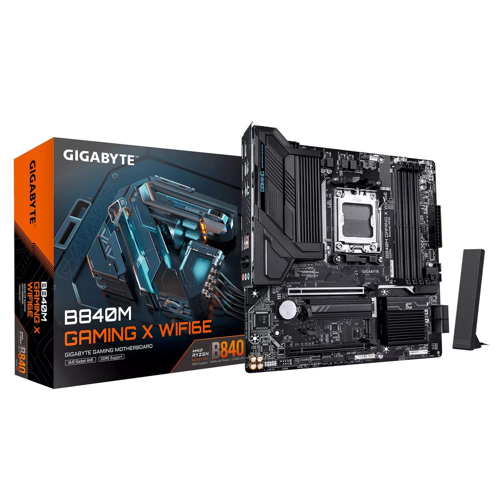 Gigabyte B840M Gaming X WiFi - 4x DDR5, 2x M.2, AM5, mATX