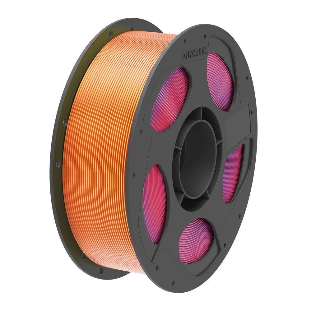 Anycubic PLA Silk Tri-colour Filament 1kg - Red/Blue/Yellow