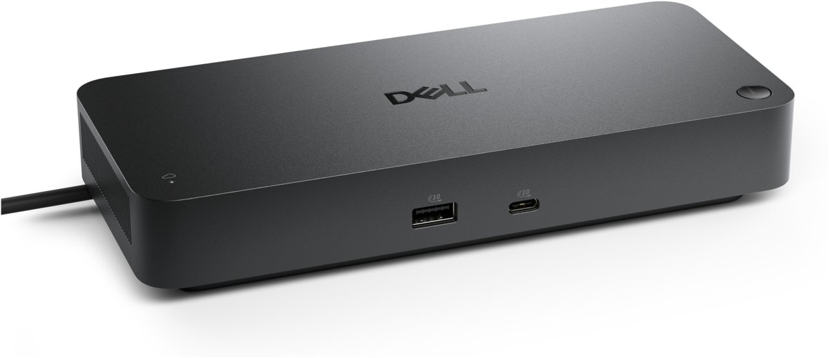 Dell Pro Thunderbolt 5 Smart Dock SD25TB5 - Power Delivery 300W | Front: x1 USB-A 3.2 Gen 2 with PowerShare | USB-C 3.2 Gen 2 | Rear: x3 USB-A 3.2 Gen 2 with PowerShare | x1 HDMI 2.1 | x2 DisplayPort 2.1 | x1 USB-C 3.2 Gen 2 Multifunction DisplayPort 2.1 | x2 Thunderbolt 5 | x1 2.5 Gigabit Ethernet (RJ45) | Power In