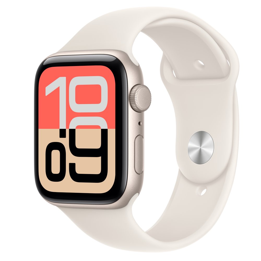Apple Watch Se 3 GPS + Cellular 44mm Starlight Aluminium Case With Starlight Sport Band - S/M