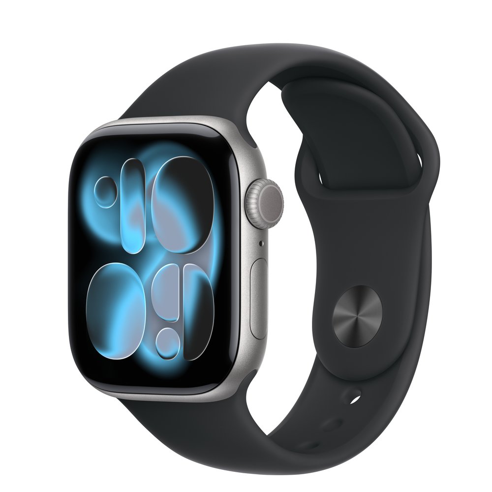 Apple Watch Series 11 GPS 42mm Space Grey Aluminium Case With Black Sport Band - M/L