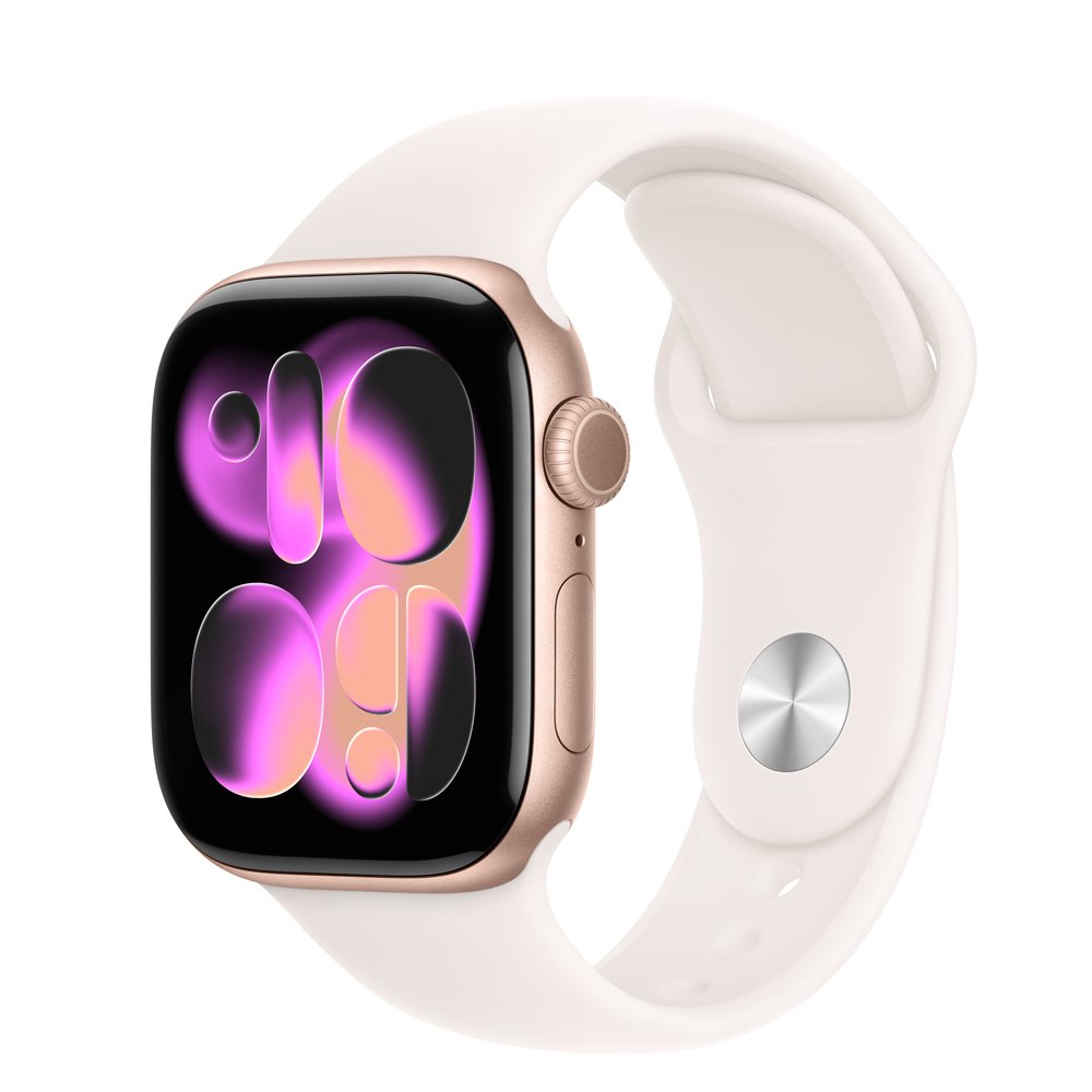 Apple Watch Series 11 GPS 42mm Rose Gold Aluminium Case With Light Blush Sport Band - S/M