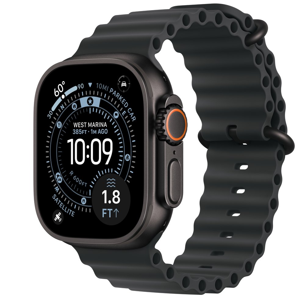 Apple Watch Ultra 3 GPS + Cellular 49mm Black Titanium Case With Black Ocean Band