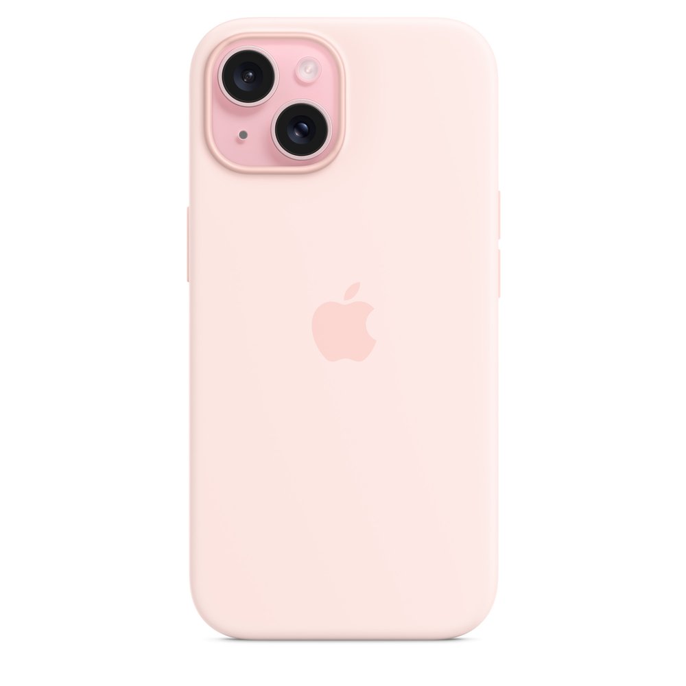 Apple iPhone 15 Silicone Case With Magsafe - Light Pink