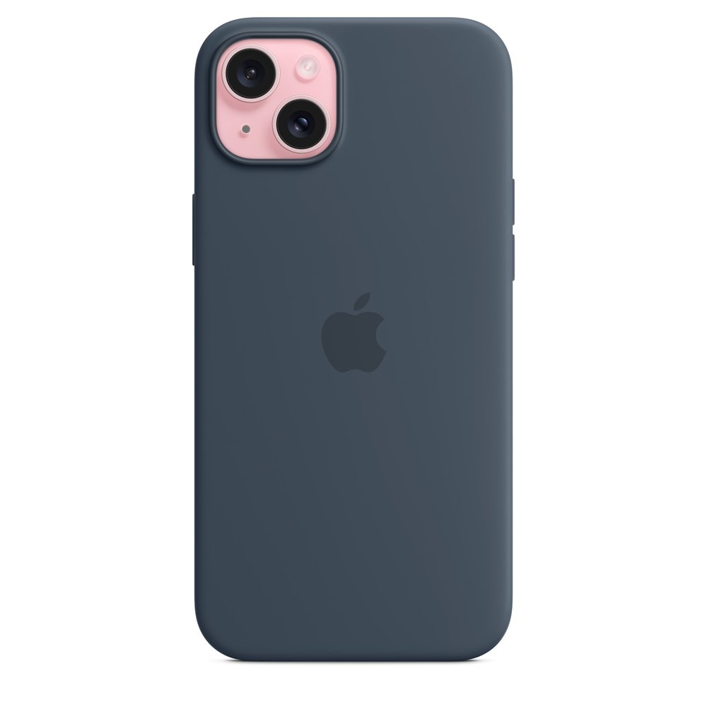Apple iPhone 15 Plus Silicone Case With Magsafe - Storm Blue