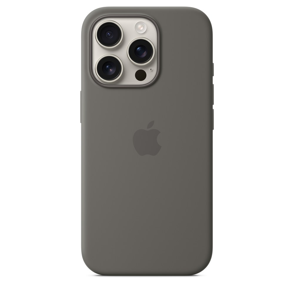 Apple iPhone 16 Pro Silicone Case With Magsafe - Stone Gray