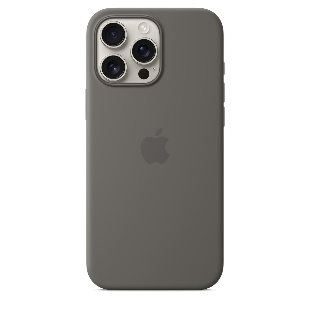 Apple iPhone 16 Pro Max Silicone Case With Magsafe - Stone Gray