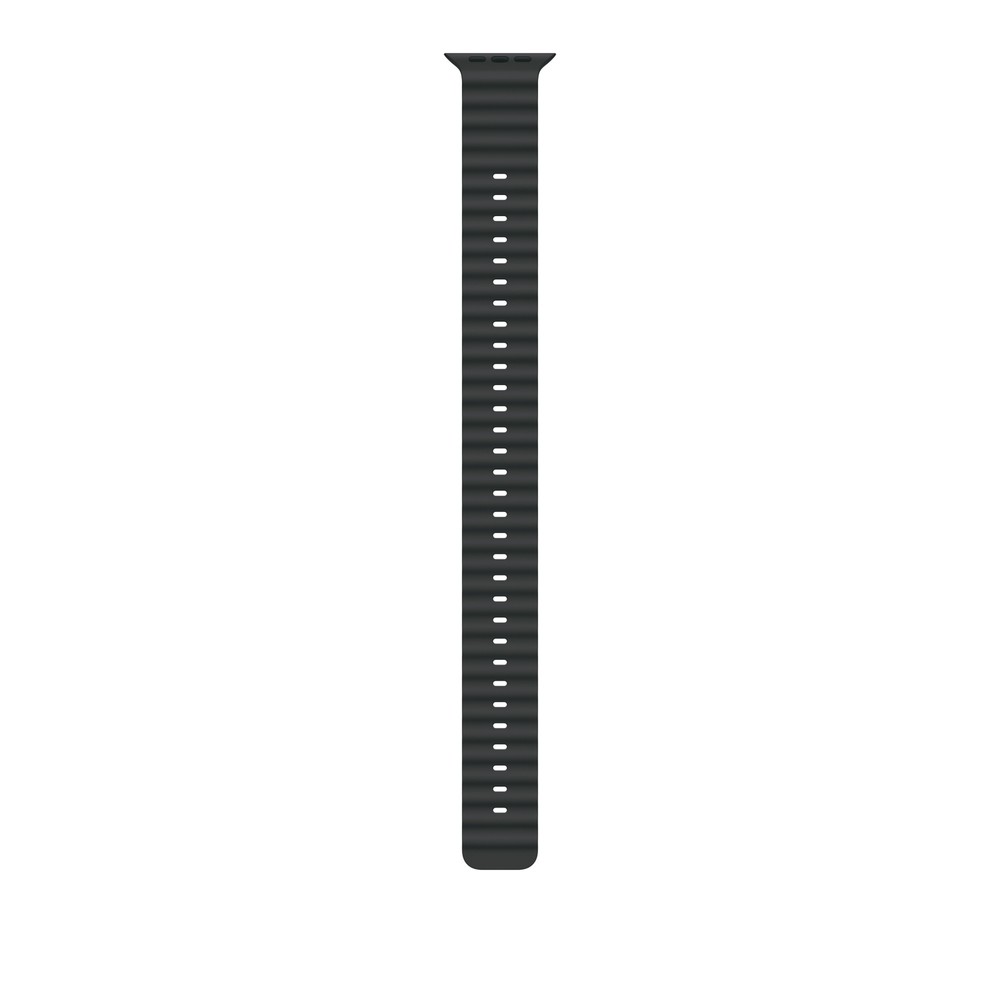 Apple 49mm Black Ocean Band Extension - Natural Titanium Finish