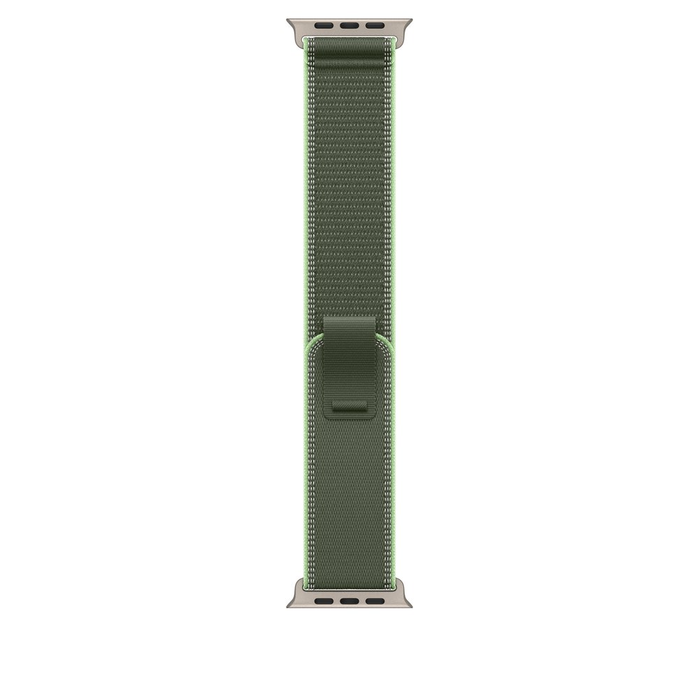 Apple 49mm Green/Neon Trail Loop - S/M - Natural Titanium Finish
