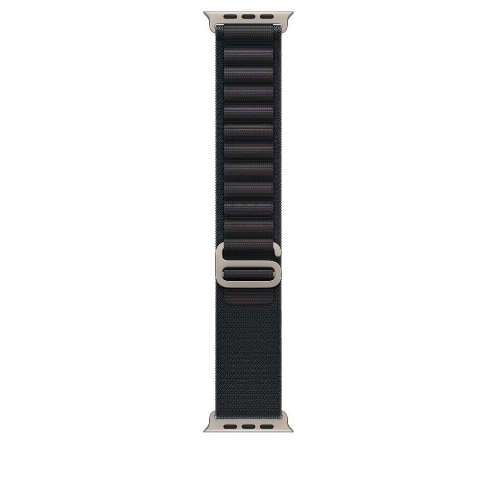 Apple 49mm Black Alpine Loop - Large - Natural Titanium Finish