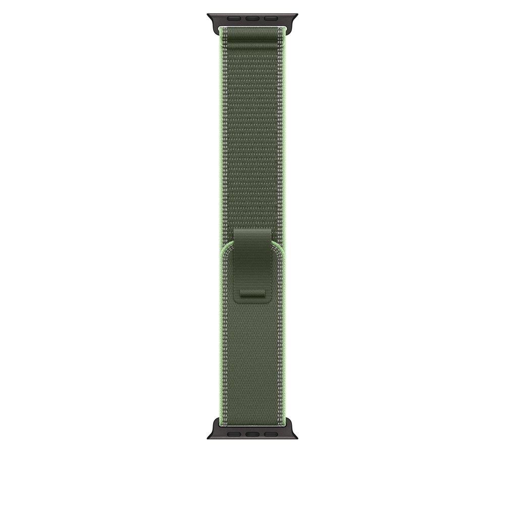 Apple 49mm Green/Neon Trail Loop - M/L - Black Titanium Finish