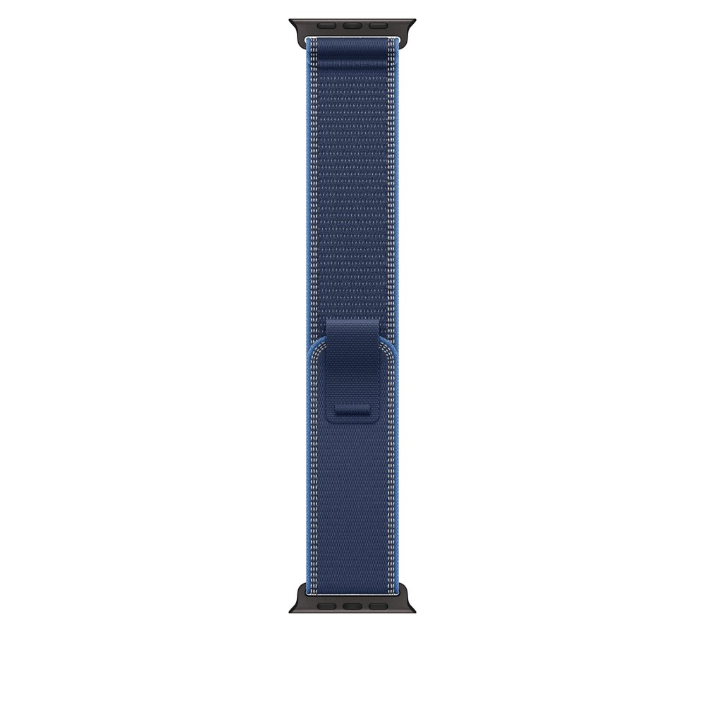 Apple 49mm Blue/Bright Blue Trail Loop - S/M - Black Titanium Finish