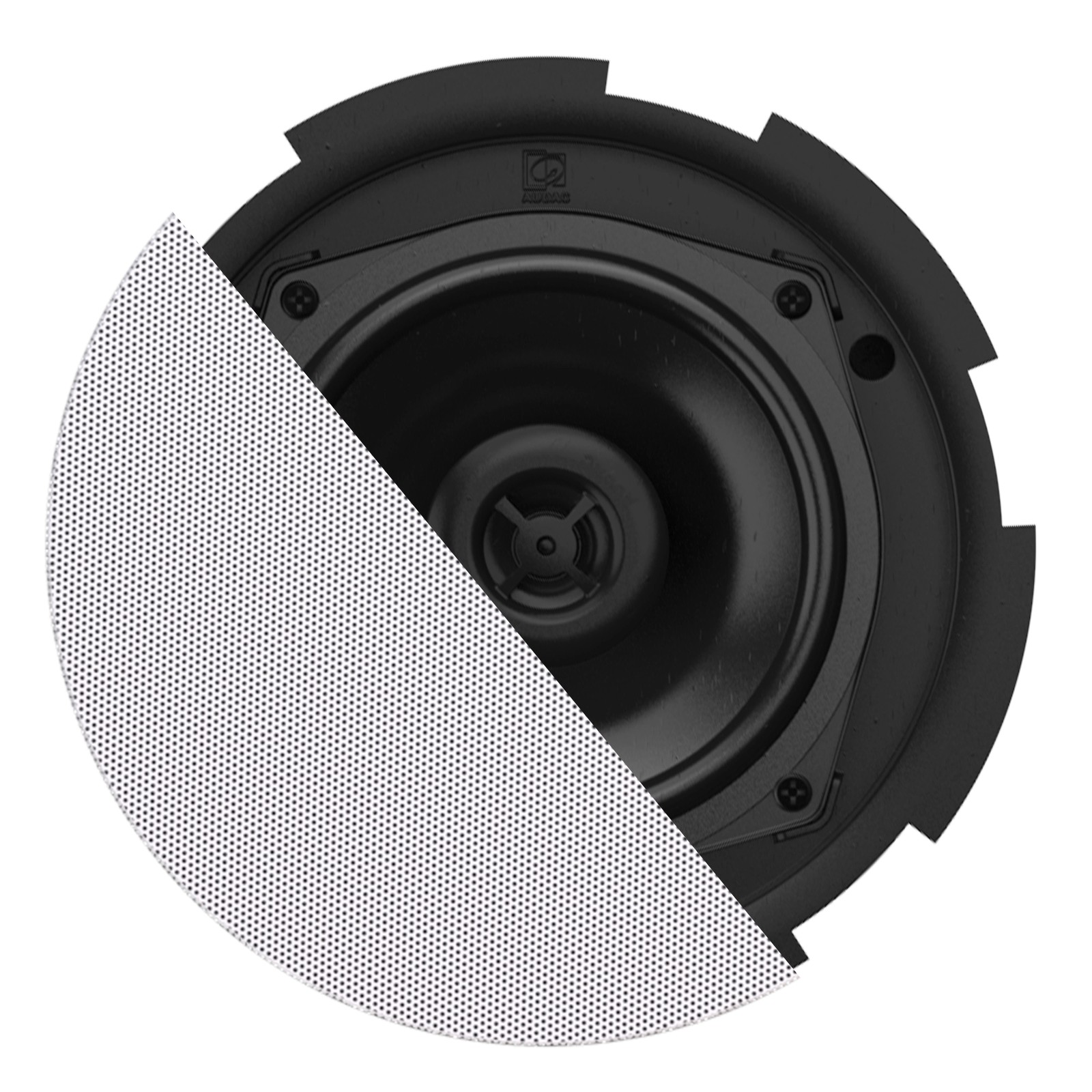 Audac QuickFit™ 2-way 5 1/4" ceiling speaker with TwistFix™ grill White version, 16 Ω (RAL9016)