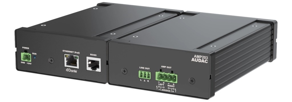 Audac Dante™/AES67 mini stereo amplifier
