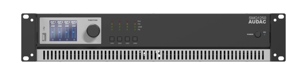 Audac WaveDynamics™ quad-channel power amplifier 4 x 1250W