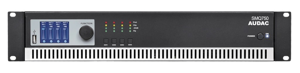 Audac WaveDynamics™ quad-channel power amplifier 4 x 750W