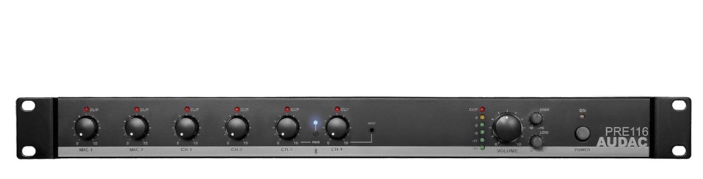 Audac 6 Channel stereo preamplifier