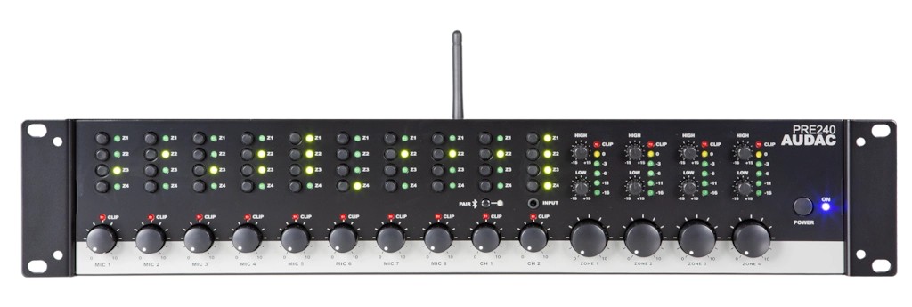 Audac Four zone - 10 Channel stereo preamplifier