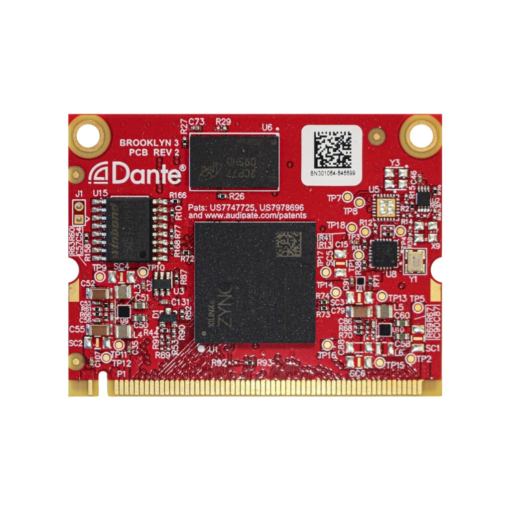 Audac Dante™/AES67 networked audio module with 8x8 license for LUNA-U