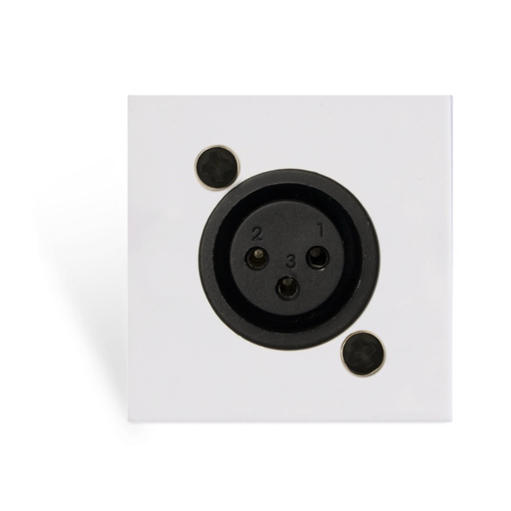 Audac Connection plate XLR female 45 x 45 mm - solderless White