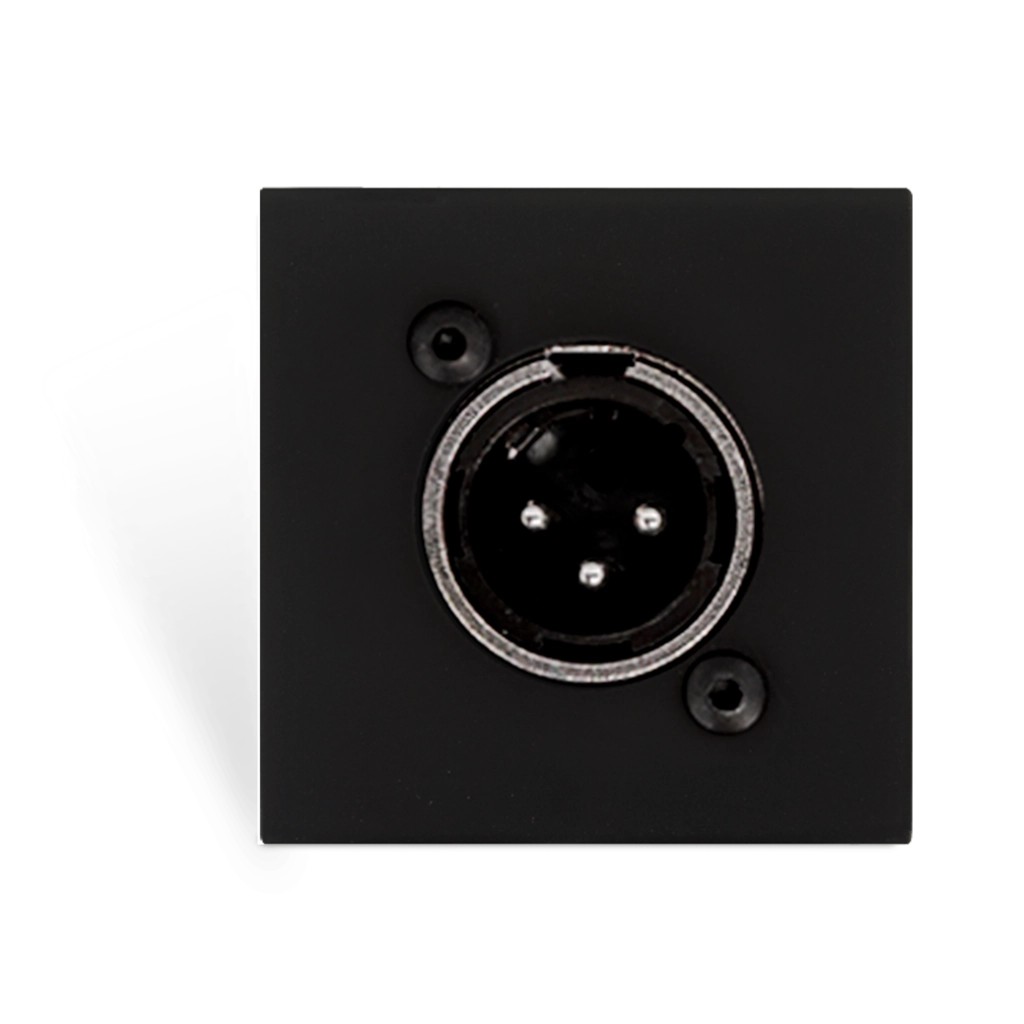 Audac Connection plate XLR male 45 X 45 mm - solderless Black