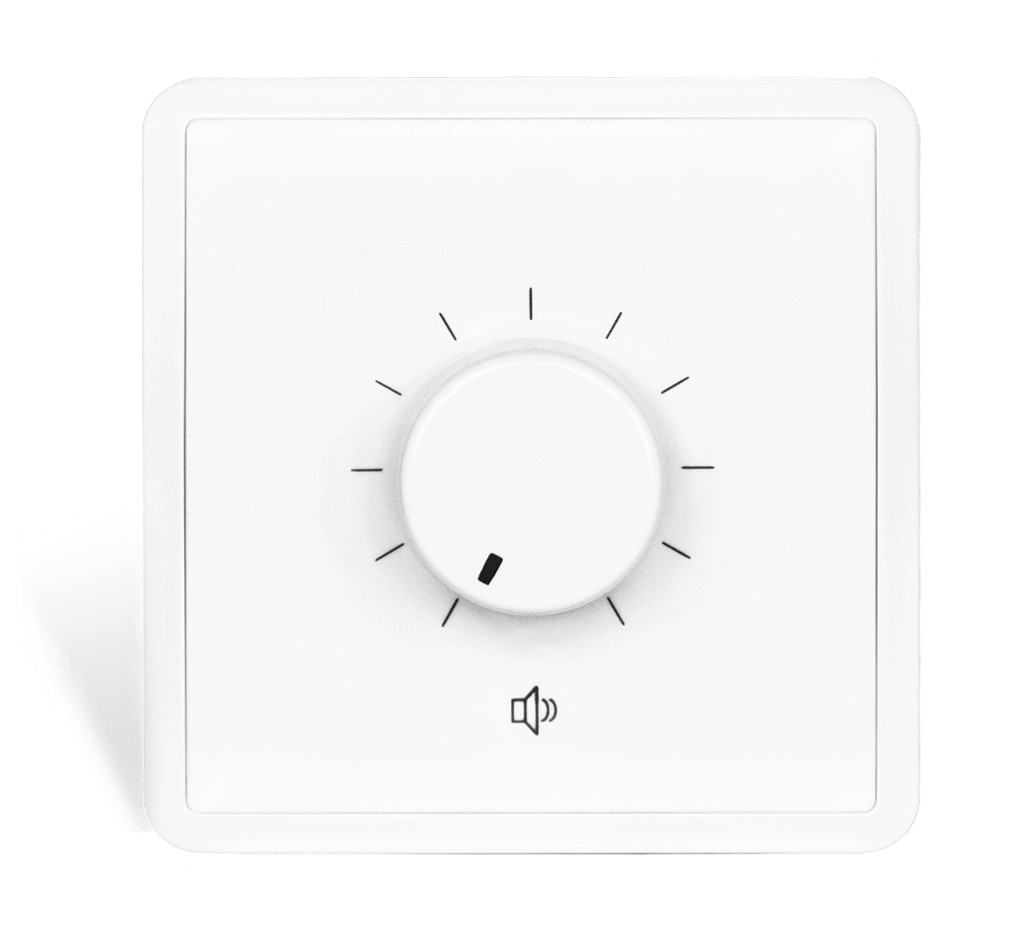 Audac 100V volume controller 100W 80 x 80 mm White version