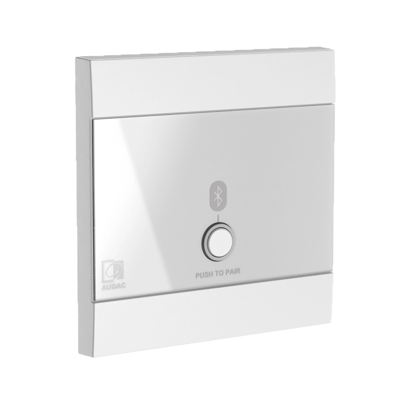 Audac Universal wall panel - Bluetooth receiver input - 80 x 80 mm White version