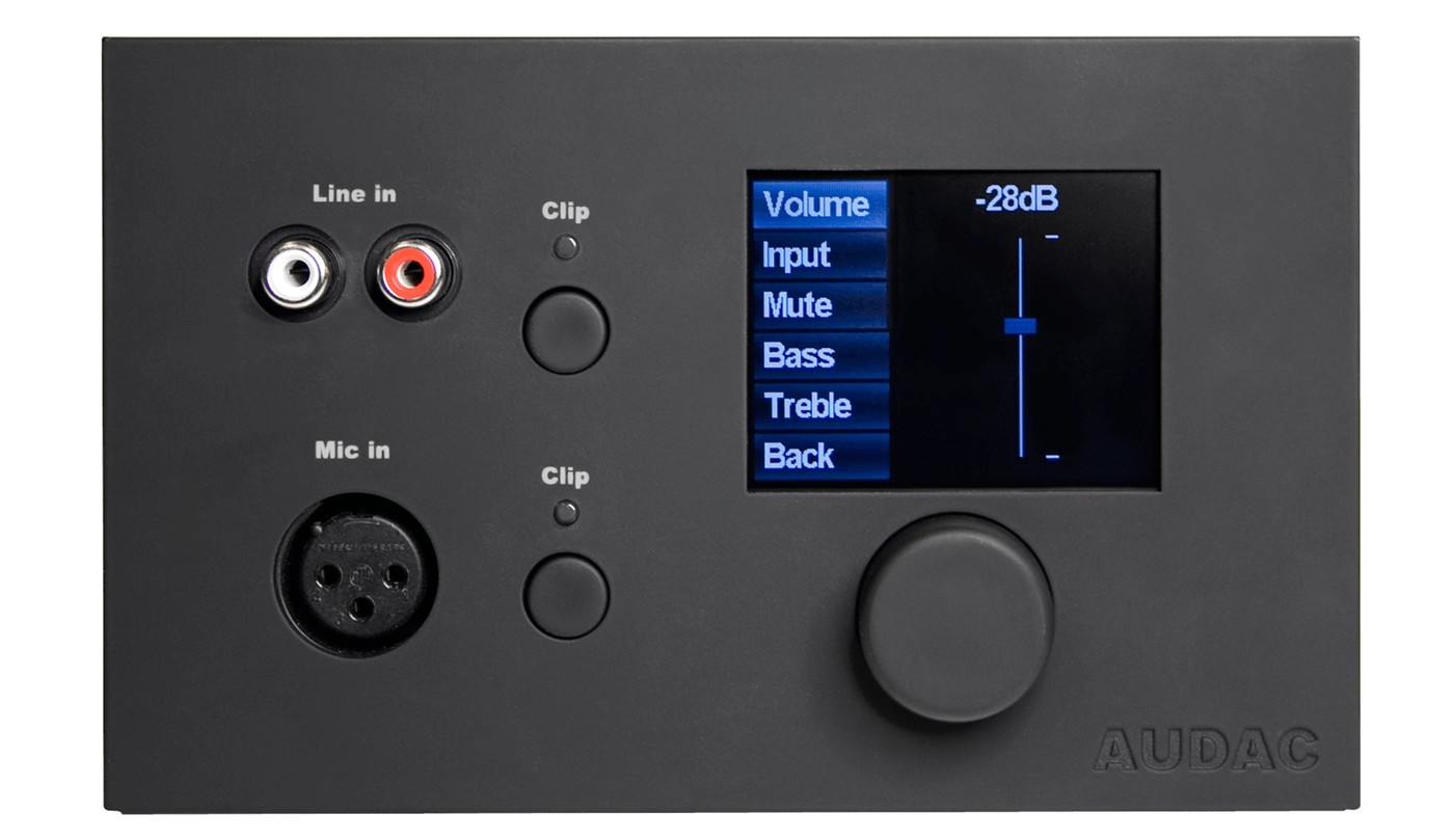 Audac All-in-one wall panel for MTX Black version