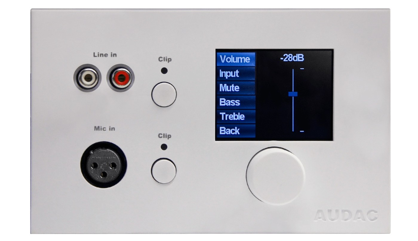 Audac All-in-one wall panel for MTX White version