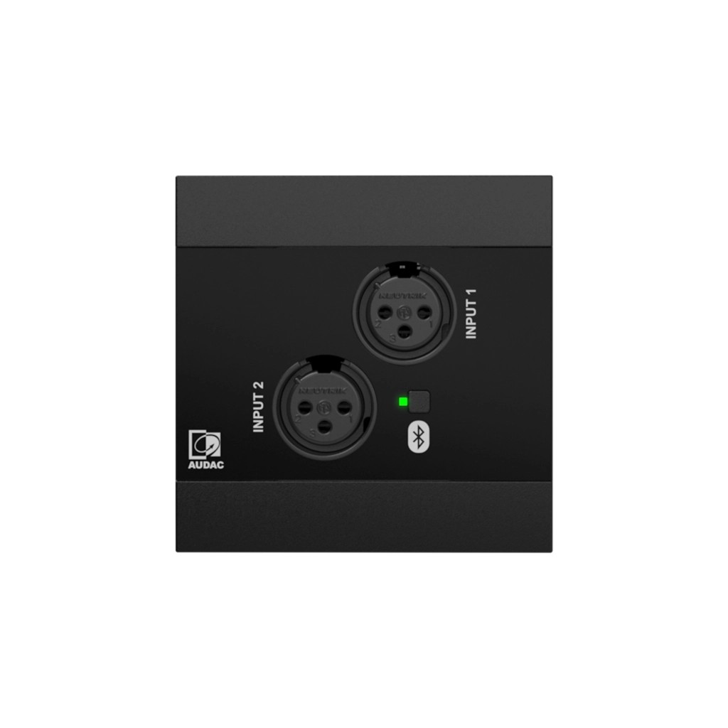 Audac Network input panel - 2 x XLR + BT (4 CH) Black version
