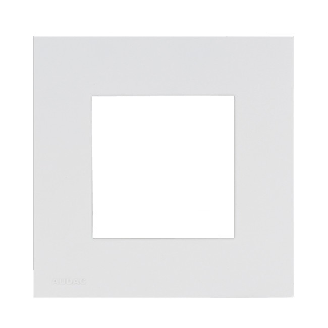 Audac Cover frame single 45 x 45 mm with hooks White version