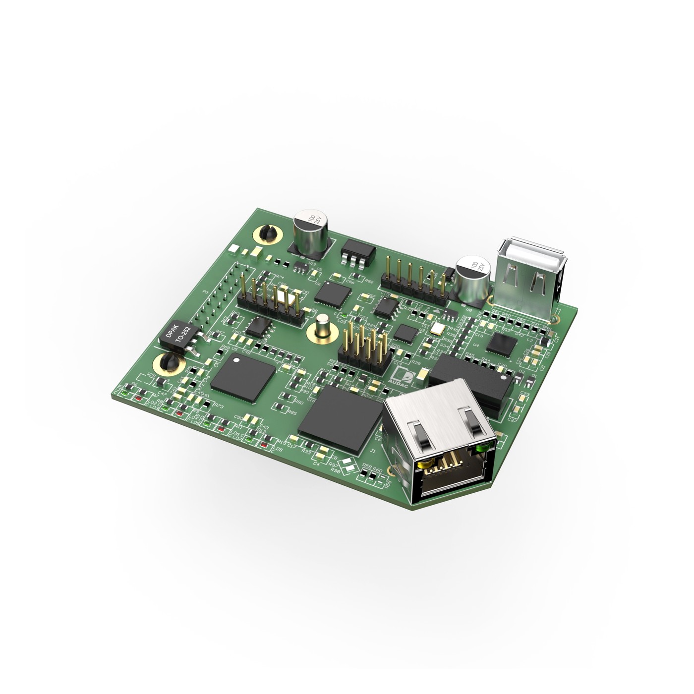 Audac Dante™ audio network interface 4 in / 4 out XT version