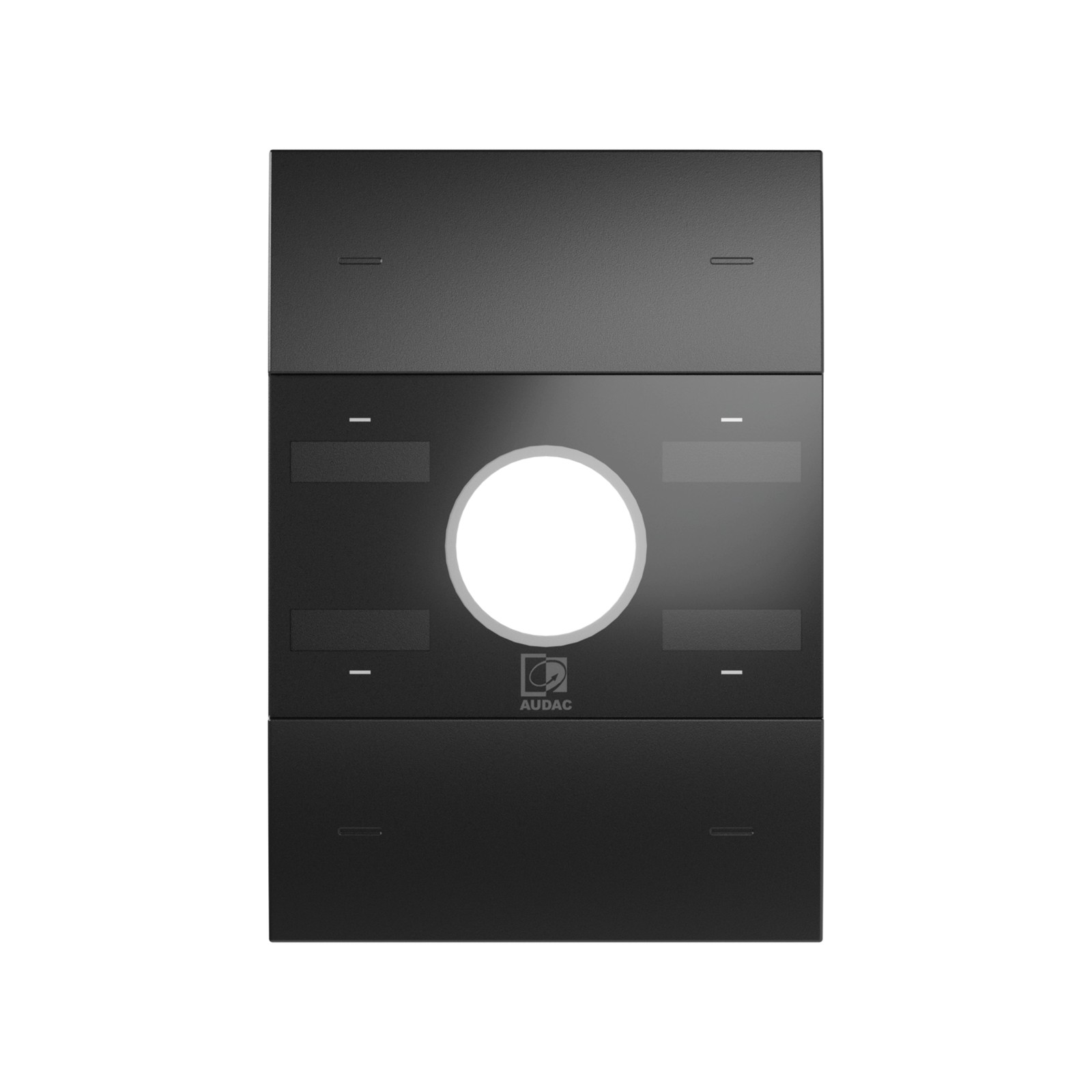 Audac NCP105 front panel and adapter frame kit – 1-gang US Black version