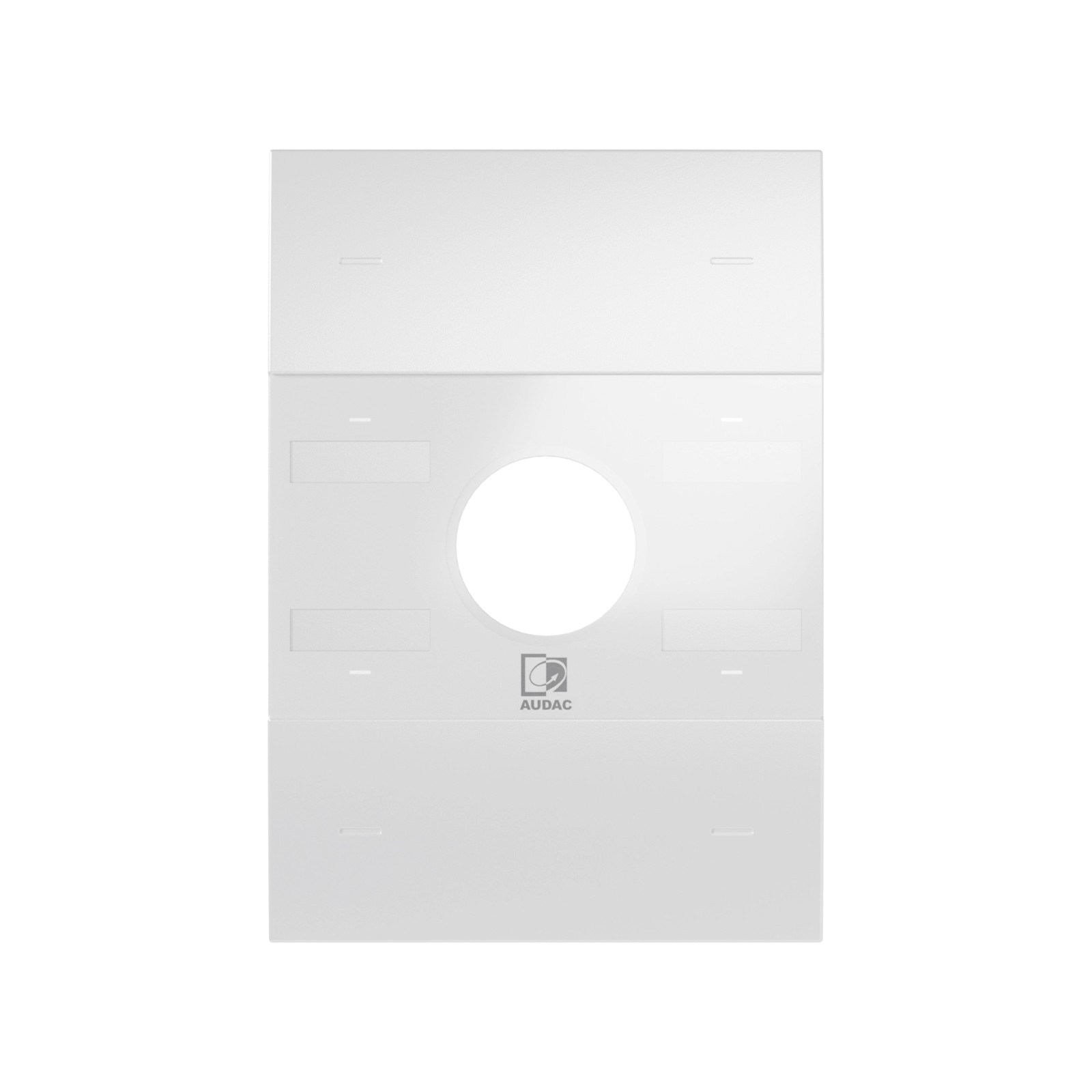 Audac NCP105 front panel and adapter frame kit – 1-gang US White version