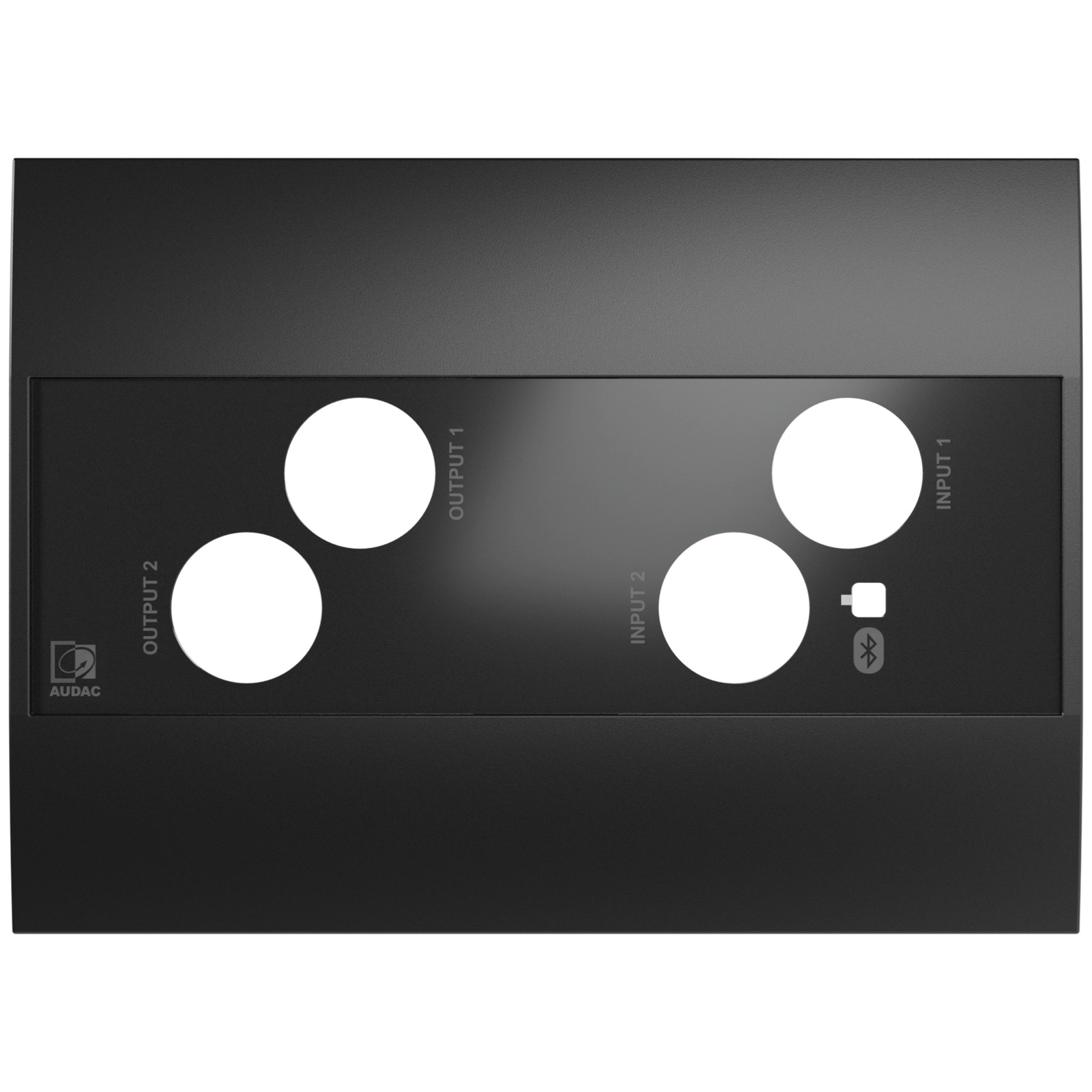 Audac NWP222 front panel and adapter frame kit – 3-gang US Black version