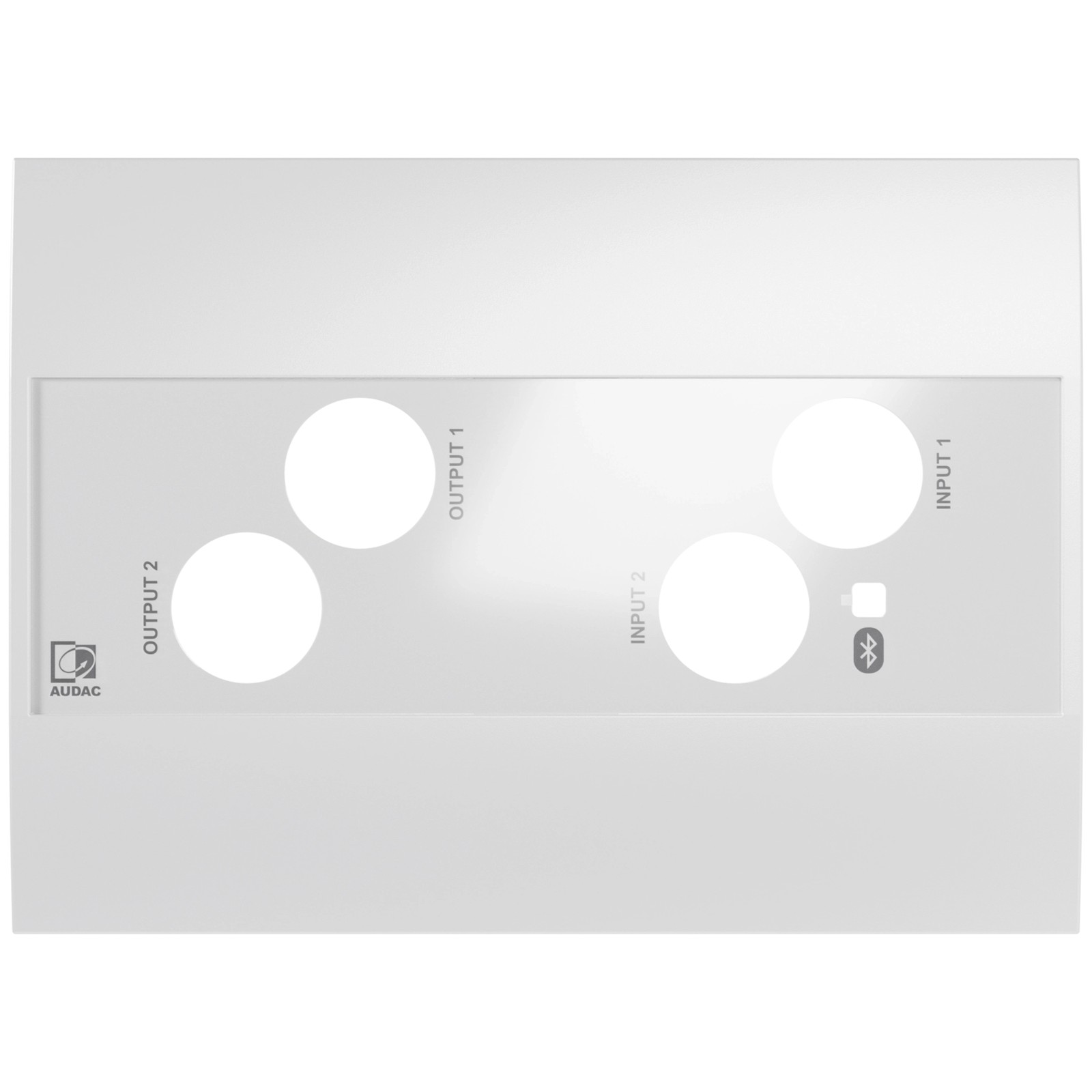 Audac NWP222 front panel and adapter frame kit – 3-gang US White version