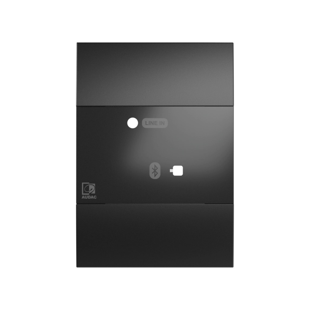 Audac NWP300 front panel and adapter frame kit – 1-gang US Black version