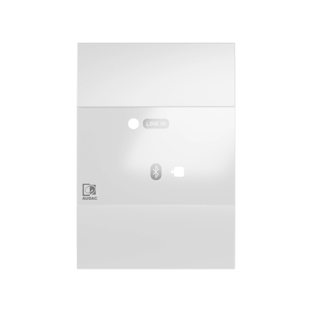 Audac NWP300 front panel and adapter frame kit – 1-gang US White version