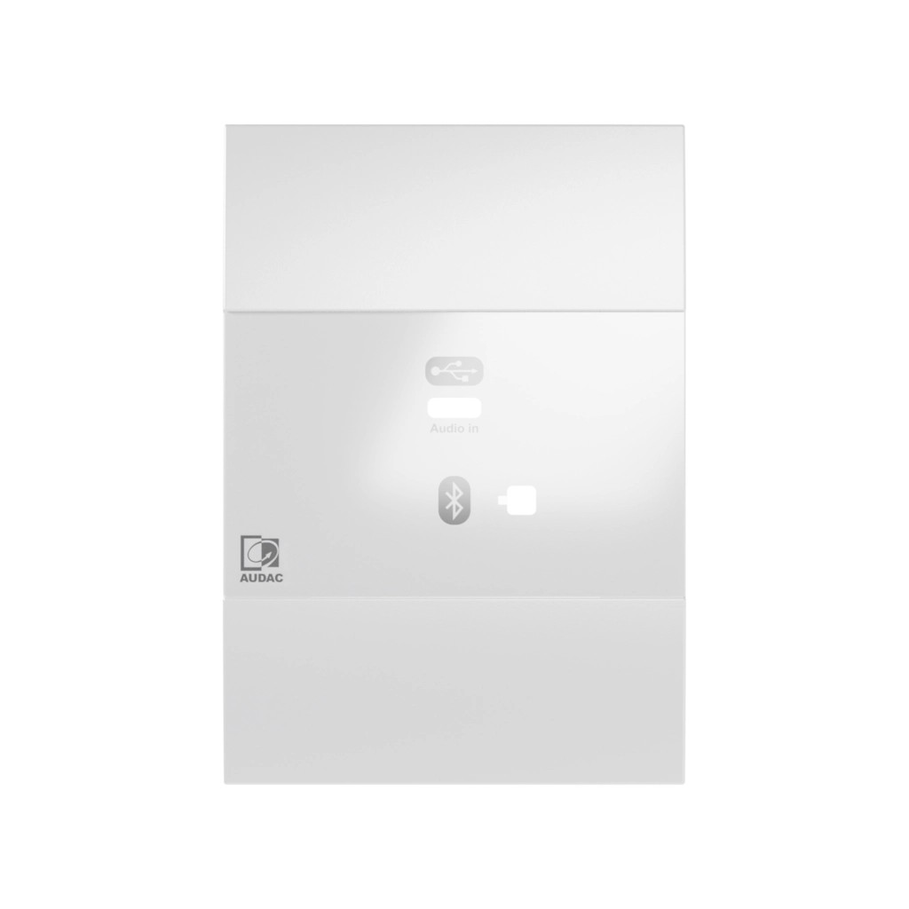 Audac NWP400 front panel and adapter frame kit – 1-gang US White version