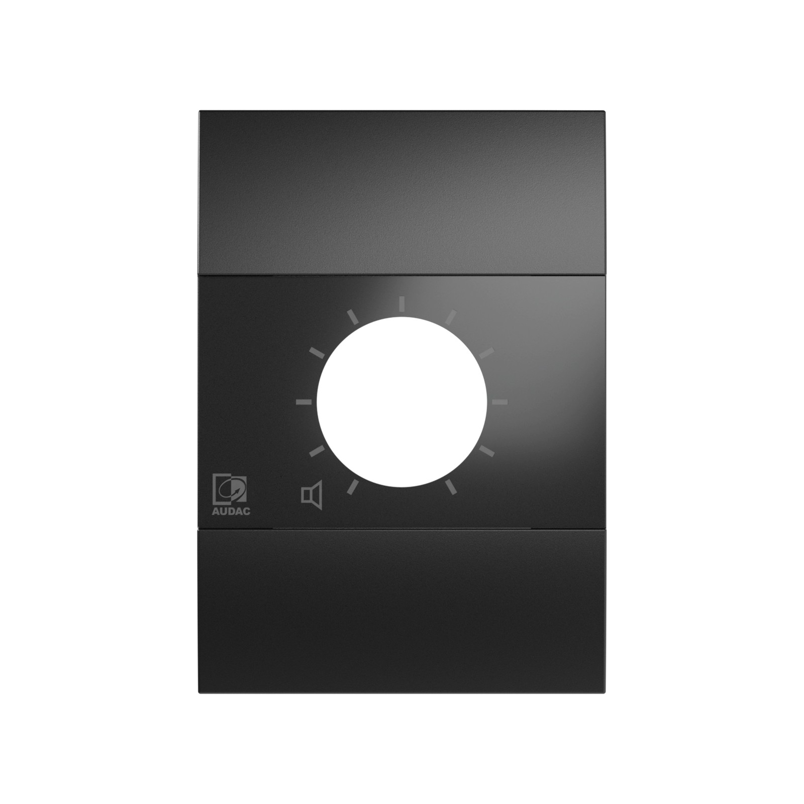 Audac WP200 front panel and adapter frame kit – 1-gang US Black version