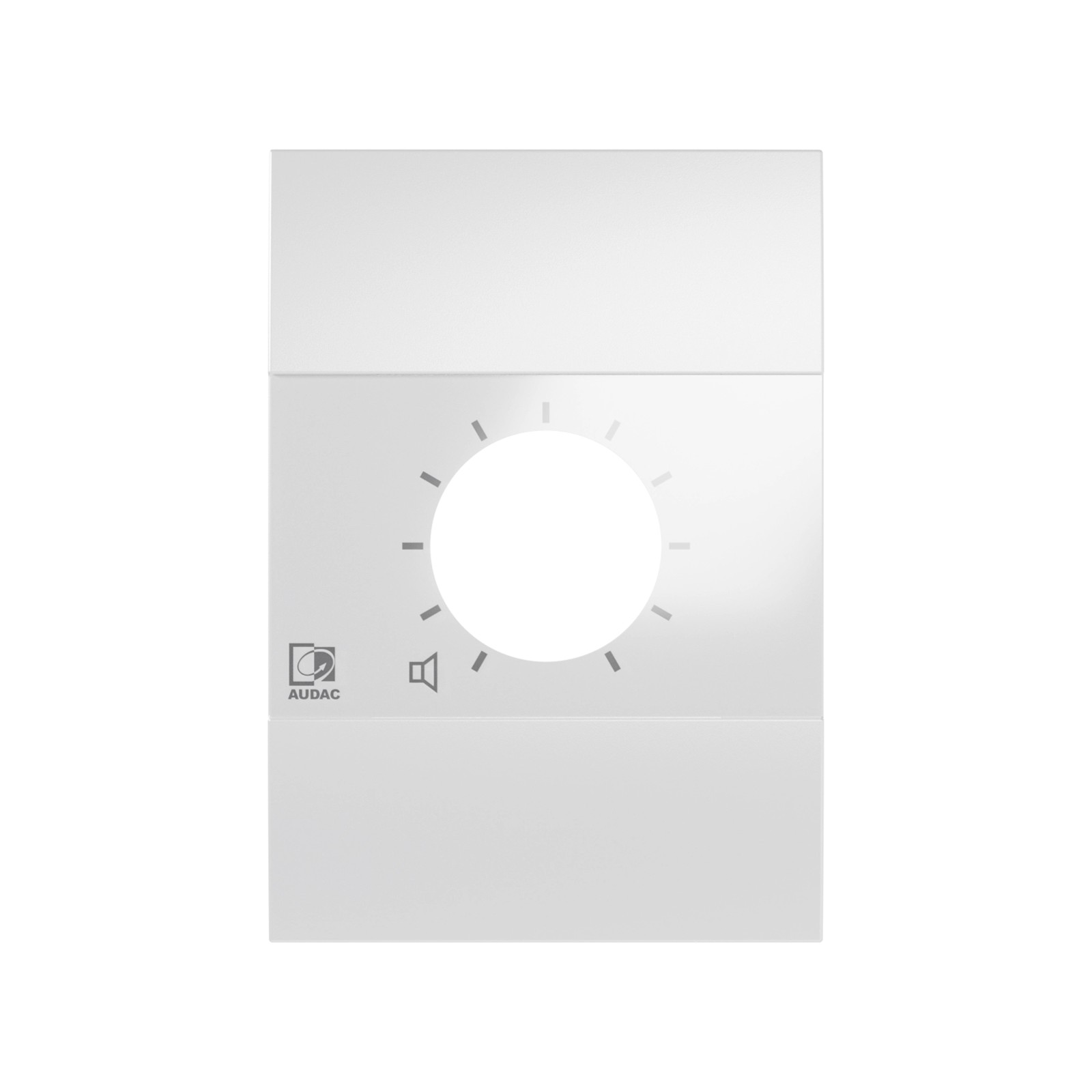 Audac WP200 front panel and adapter frame kit – 1-gang US White version