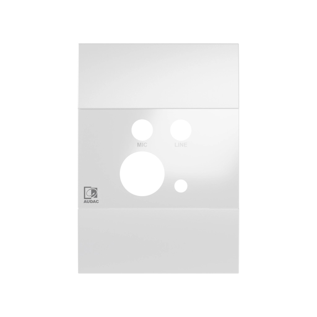 Audac WP205 front panel and adapter frame kit – 1-gang US White version