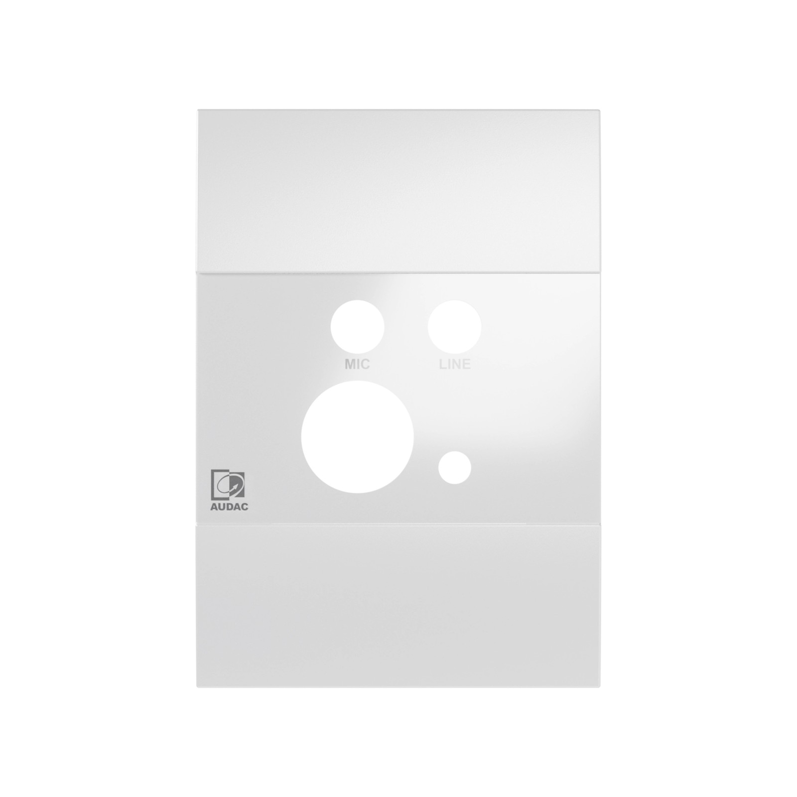Audac WP210 front panel and adapter frame kit – 1-gang US White version