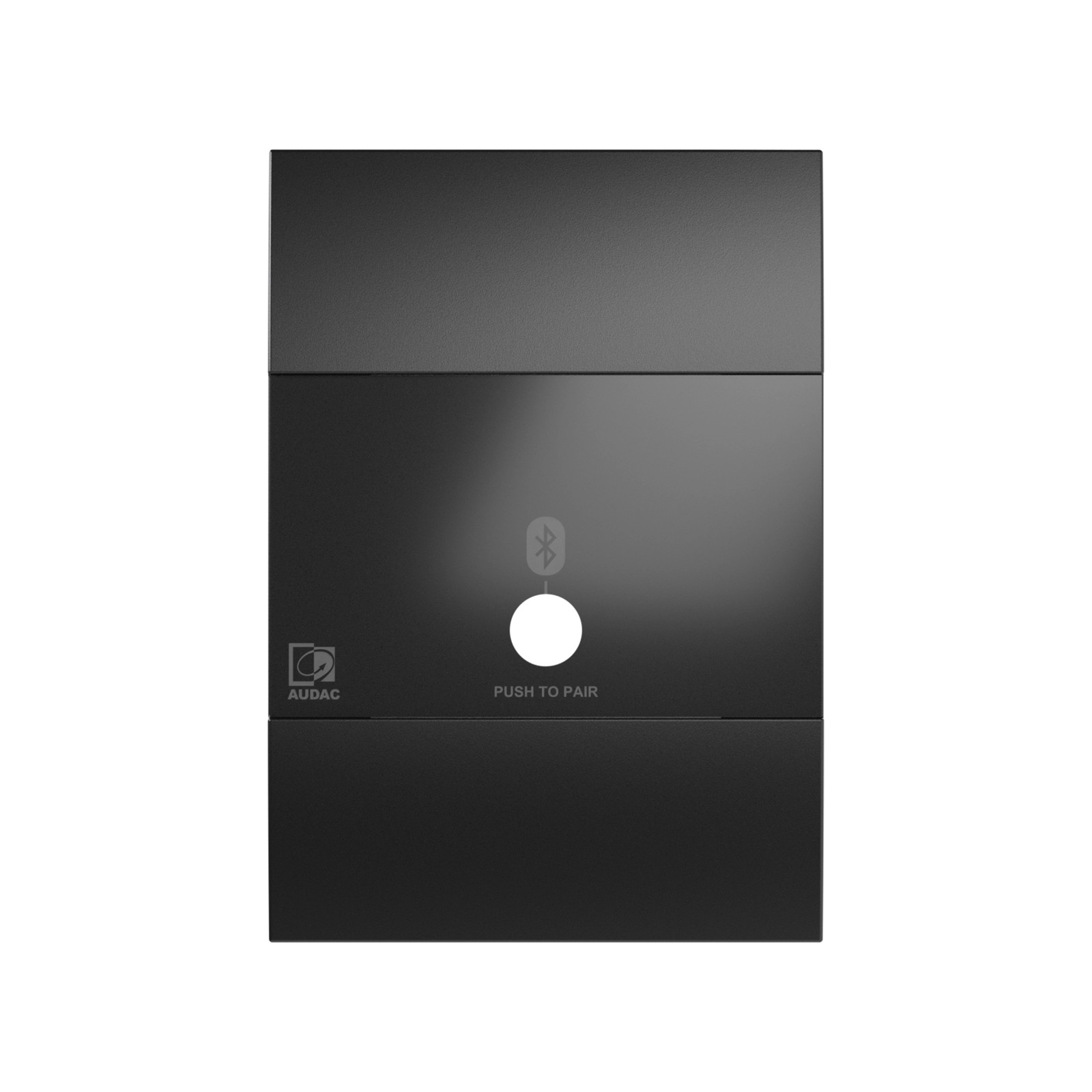 Audac WP220 front panel and adapter frame kit – 1-gang US Black version