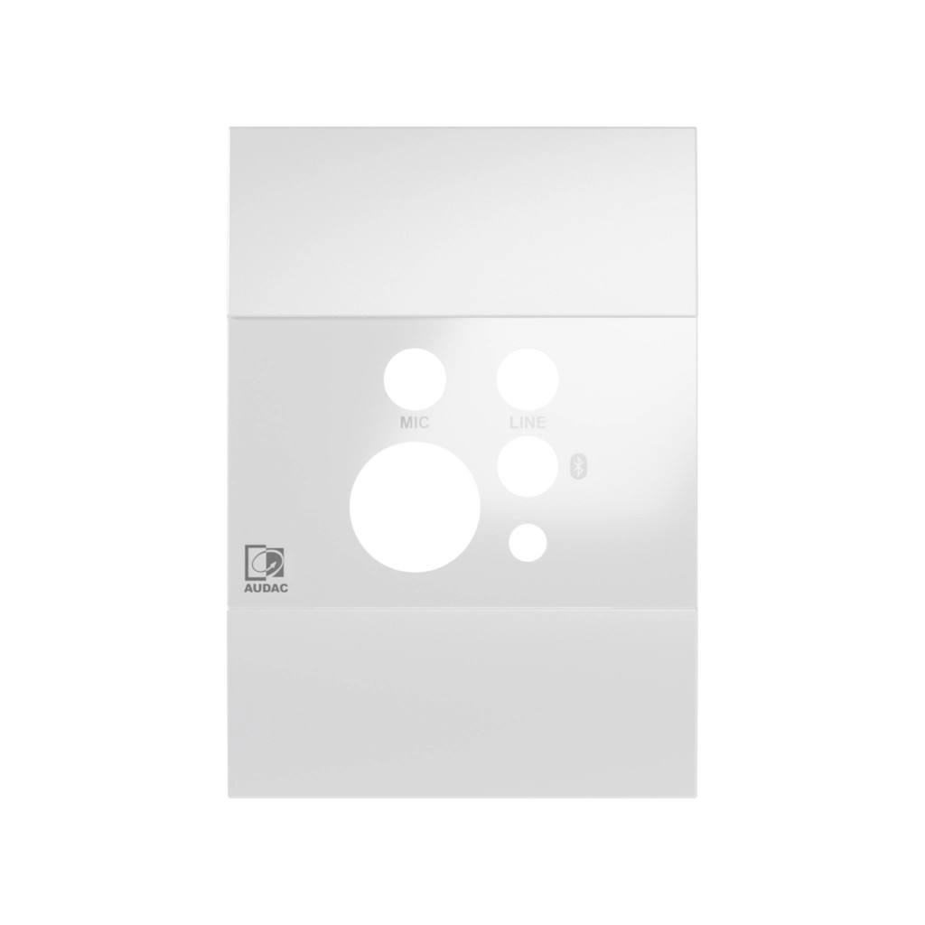 Audac WP225 front panel and adapter frame kit – 1-gang US White version