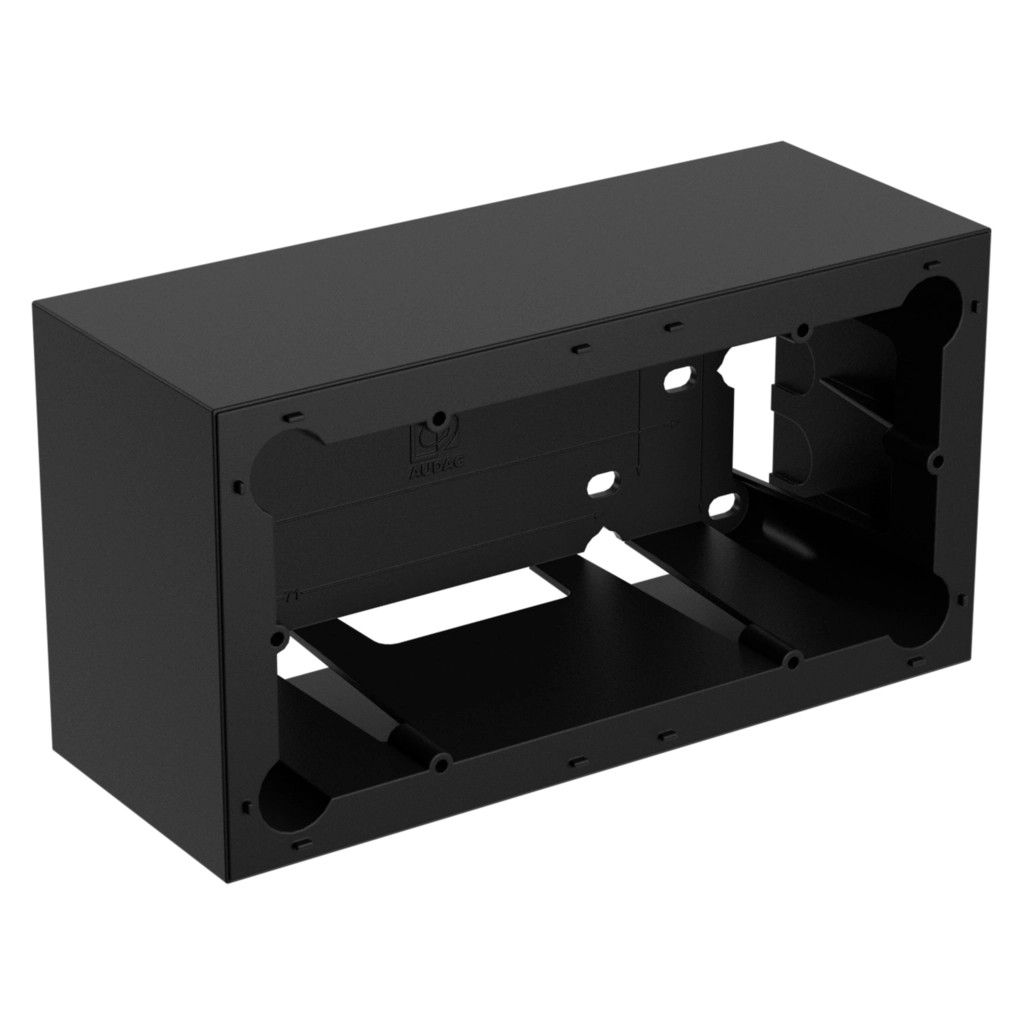 Audac Surface mount wall box - 151 x 80 mm wall panel Black version