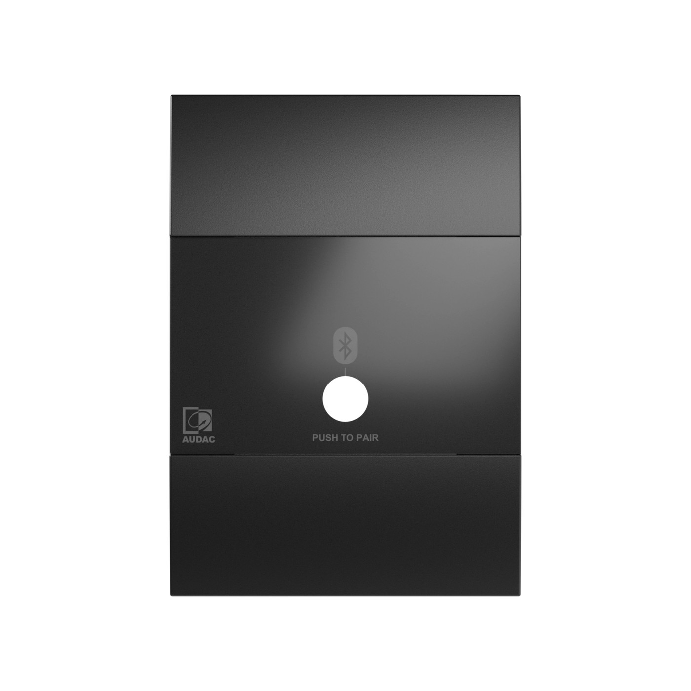 Audac Universal wall panel - Bluetooth receiver input - 80 x 80 mm Black version - 1-gang US standard