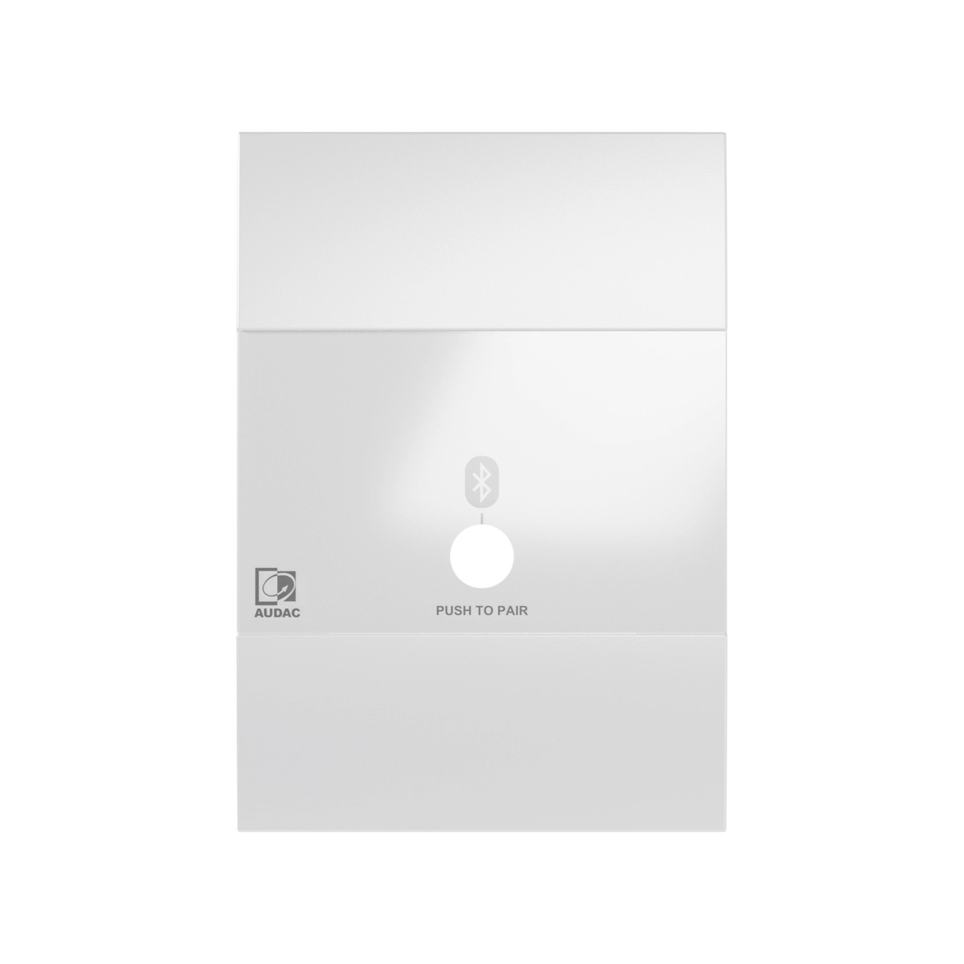 Audac Universal wall panel - Bluetooth receiver input - 80 x 80 mm White version - 1-gang US standard