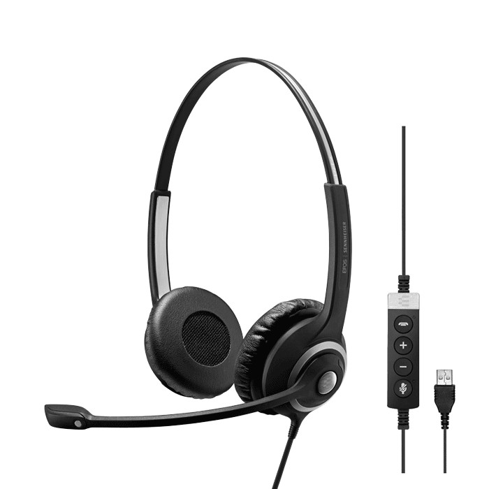 EPOS IMPACT SC 260 USB MS II Binaural Office Headset, Black, 2.9m Cable, USB Connectivity