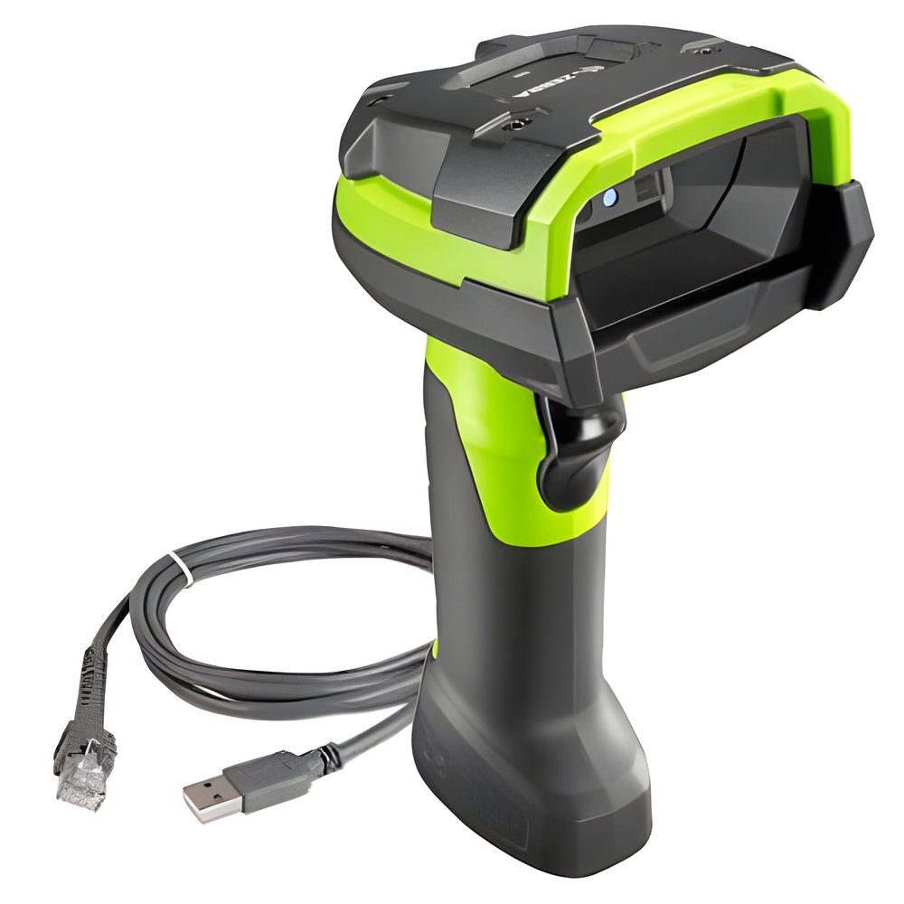 Zebra Li3608-Sr Rugged Green Vibration Motor Usb Kit: Li3608-Sr00003Vzww Scanner; Cba-U46-S07Zar High Current Shielded Usb Cable